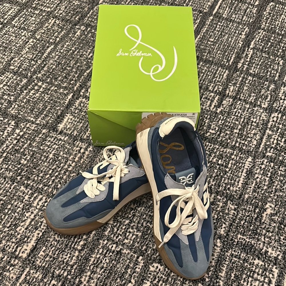 Sam Edelman Navy and White Athletic Shoes